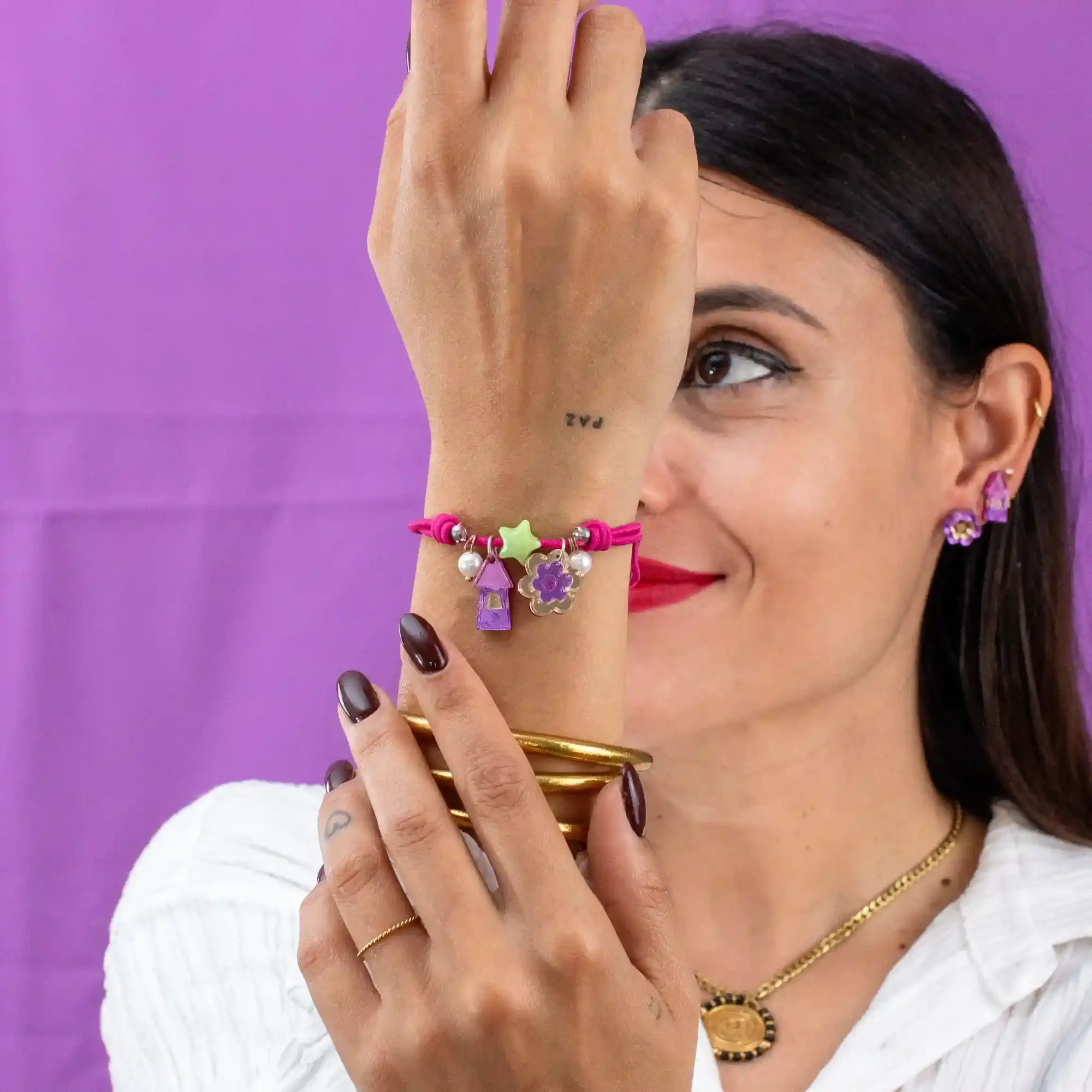 Pulsera elastica ajustable Rapuncel - Imagen 2