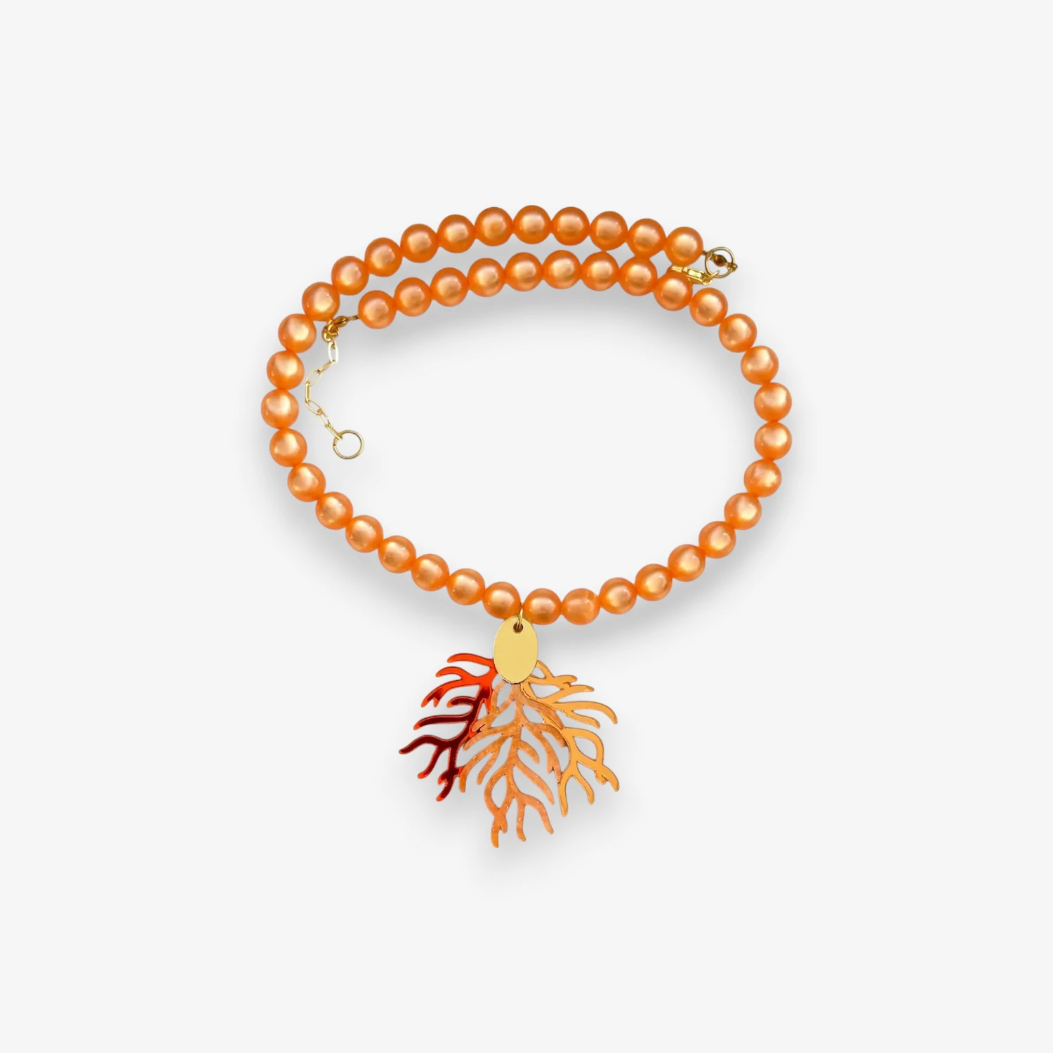 collar coral metacrilato frontal